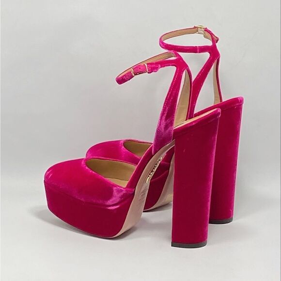 Aquazzura So High Velvet Platform Pumps size 37 - Picture 7 of 10